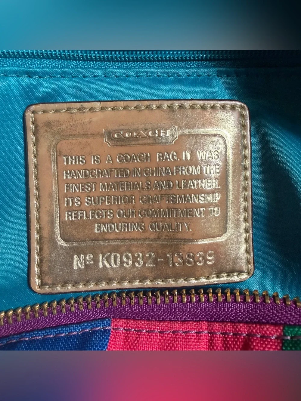 Coach vintage 2009